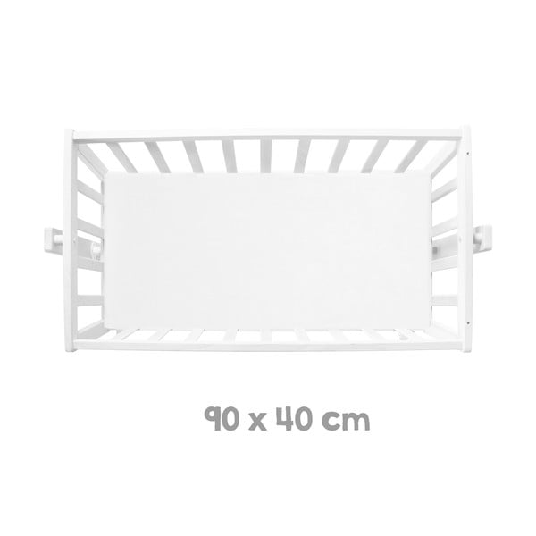 Biela kolíska na kolieskach 40x90 cm – Roba-image-3