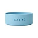 Svetlomodrá detská miska Design Letters Mini Darling, 11 cm
