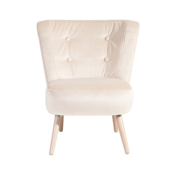 Krémové kreslo Ma× Winzer Neele Velvet-image-2