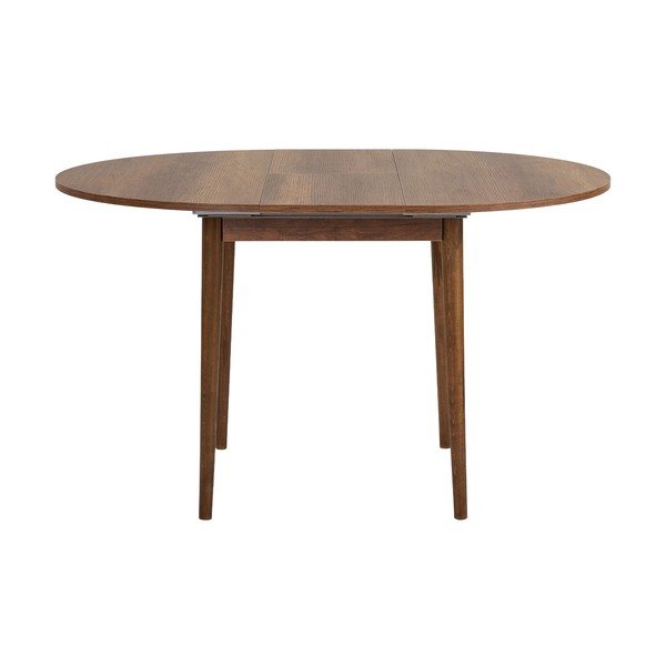 Okrúhly rozkladací jedálenský stôl s prídavnou doskou v dekore orecha ø 100 cm Viona – Kalune Design-image-4