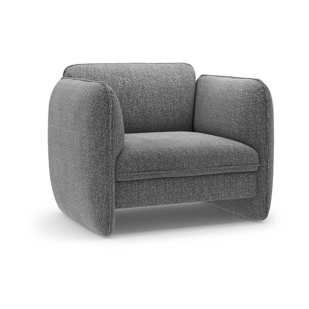 Tmavosivé ženilkové kreslo Georgia – Micadoni