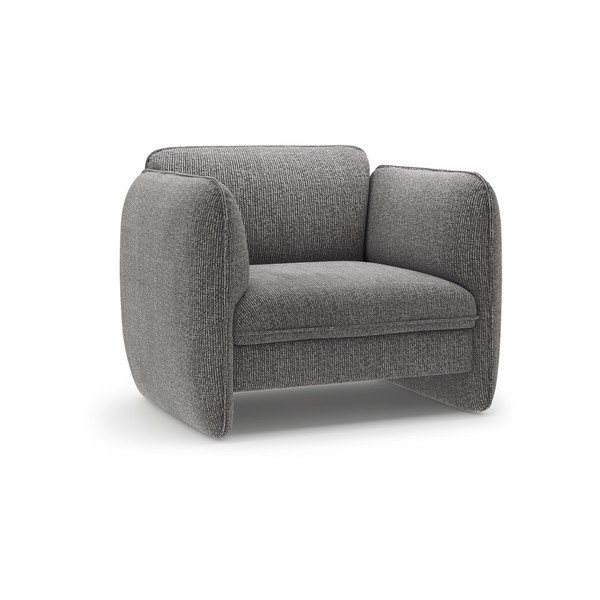 Tmavosivé ženilkové kreslo Georgia – Micadoni 