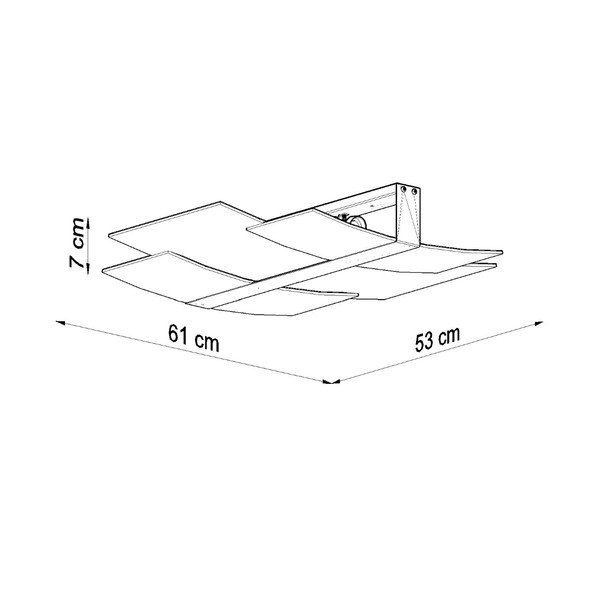 Biele stropné svietidlo so skleneným tienidlom 53x61 cm Marett – Sollux-image-3