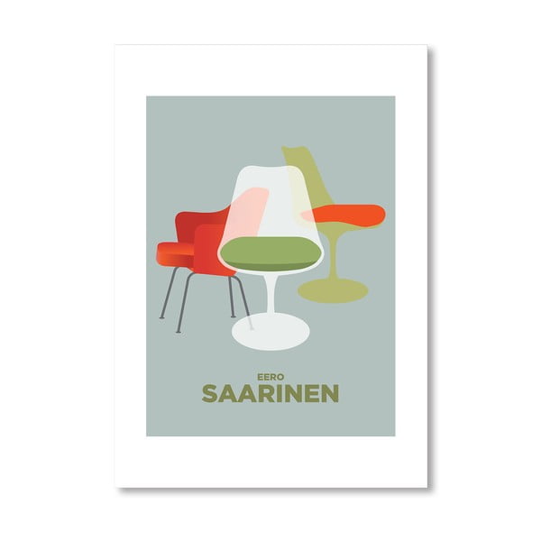 Autorský plagát Saarinen chairs