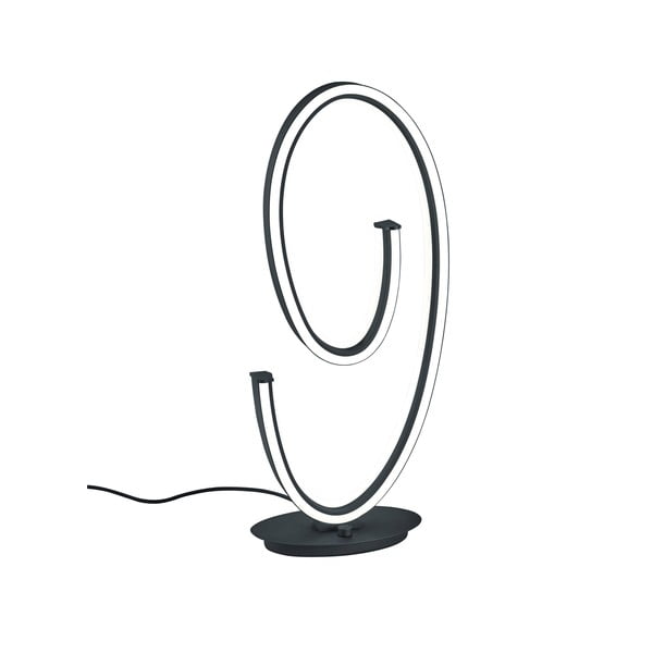 Čierna LED stolová lampa s hlasovým ovládaním/s ovládaním pomocou mobilnej aplikácie s kovovým tienidlom (výška  65 cm) Ciola – CINQUE