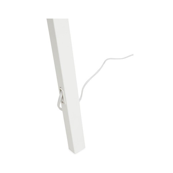 Stojacia lampa s bielou konštrukciou a sivým tienidlom Kokoon Trivet-image-3