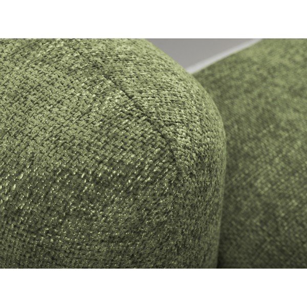 Zelená ženilková rozkladacia/s úložným priestorom rohová pohovka (pravý roh/s leňoškou) Mele – Makamii-image-4