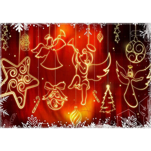 Koberec Vitaus vianočné závesné tvary, 50 x 80 cm