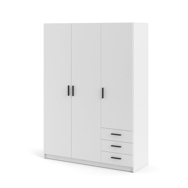 Biela šatníková skriňa 147x200 cm Sprint – Tvilum-image-4