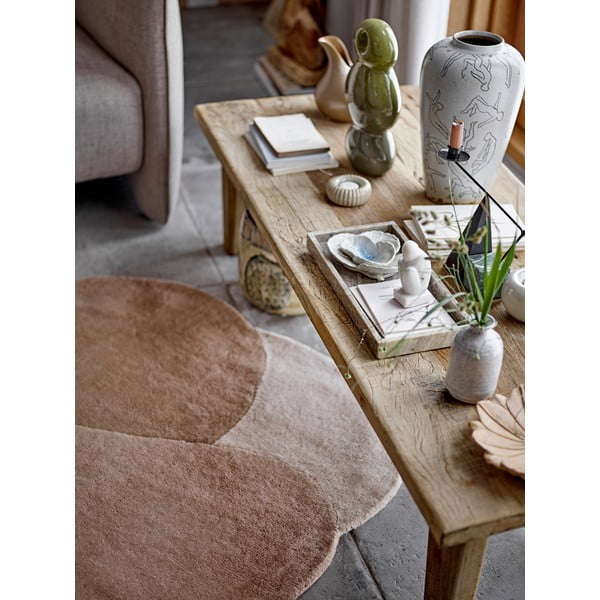 Hnedý vlnený koberec 110x140 cm Denton – Bloomingville-image-2