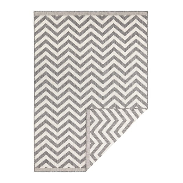 Sivo-biely obojstranný koberec Bougari Twin, 170 × 120 cm