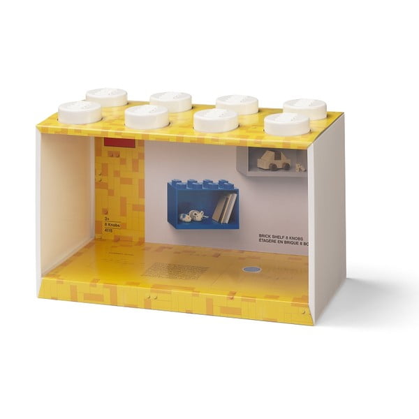 Detská biela nástenná polica LEGO® Brick 8-image-2