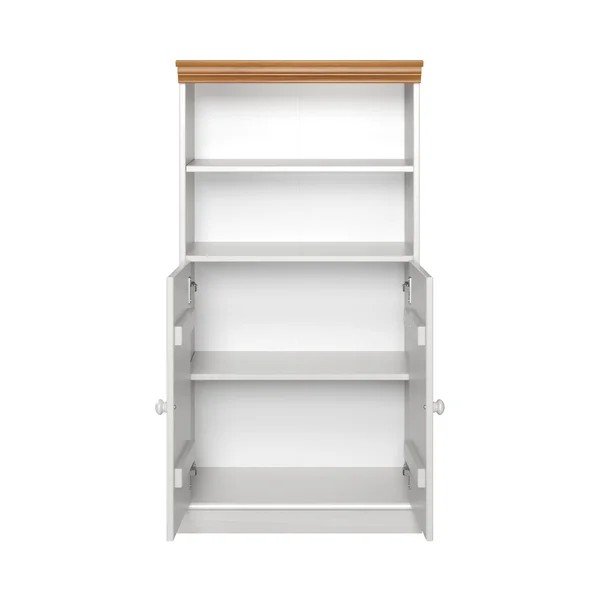 Biela vysoká kúpeľňová skrinka z borovicového dreva 60x115,5 cm Anita – Støraa-image-3