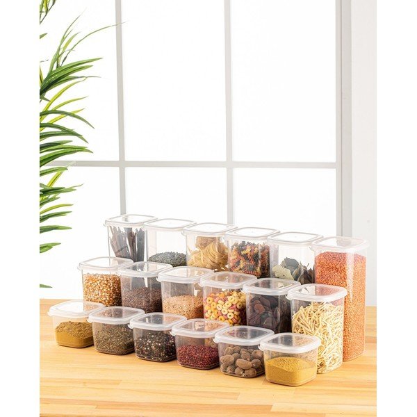 Plastové dózy v súprave 18 ks na potraviny Fresco – Hermia-image-1