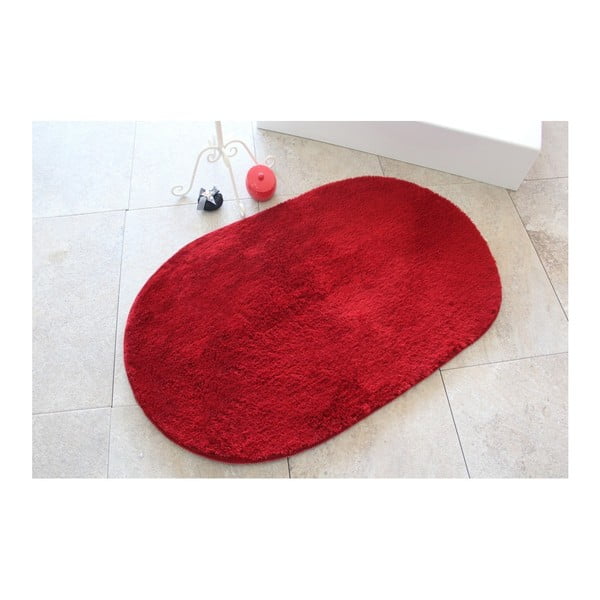 Červená kúpeľňová predložka Mismo Oro, 60 × 100 cm