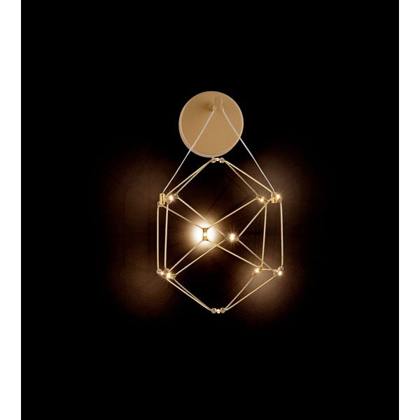 Hliníkové LED nástenné svietidlo v zlatej farbe Nebula – Nova Luce-image-3