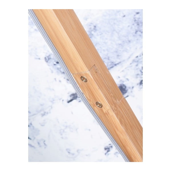 Stojacia lampa so zeleným tienidlom a konštrukciou z bambusu Good&Mojo Fuji-image-3