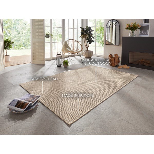 Krémovobiely koberec vhodný aj do exteriéru Elle Decoration Brave Dreux, 160 × 230 cm-image-4