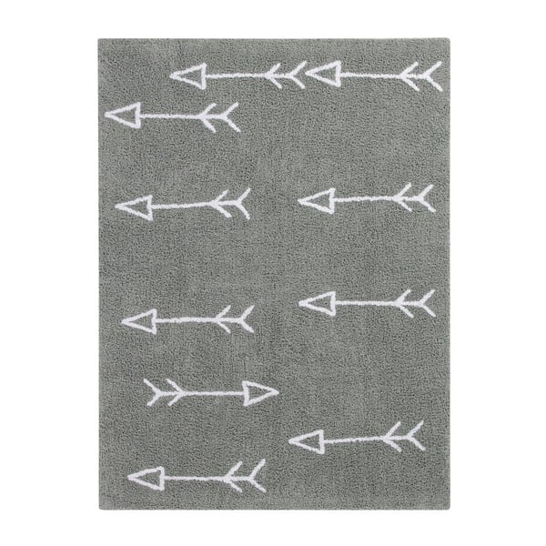 Sivý bavlnený koberec Happy Decor Kids Arrows, 160 x 120 cm