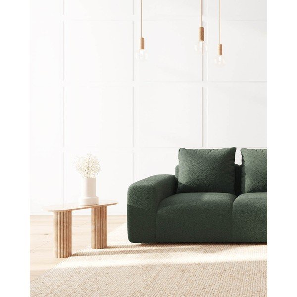 Zelená pohovka z textílie bouclé 287 cm Feiro – MESONICA-image-4