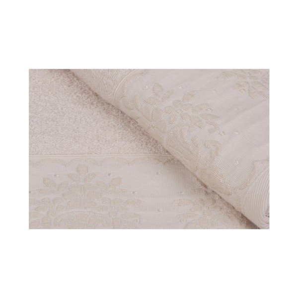 Sada dvoch béžových uterákov Victorian, 90 × 50 cm-image-4