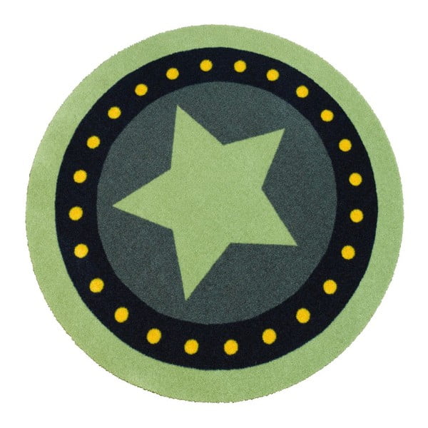 Detský zelený koberec Zala Living Deko Star,, ⌀ 100 cm