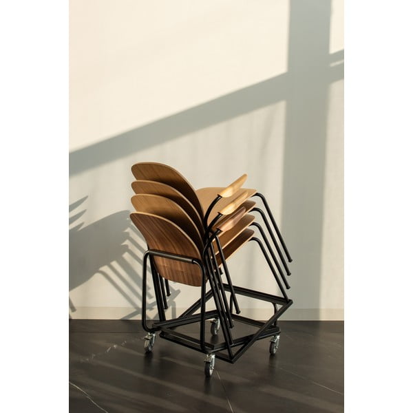 Jedálenské stoličky v súprave s podrúčkami/stohovateľné 2 ks v dekore duba v prírodnej farbe Book – Gazzda-image-2