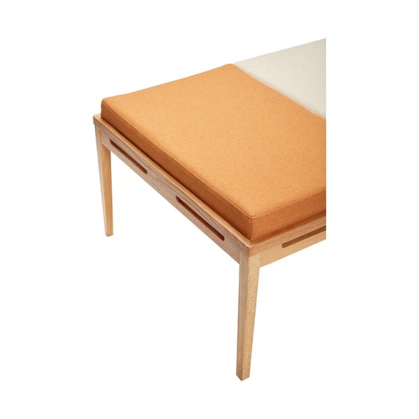 Oranžovo-krémová lavica Amber – Hübsch-image-2