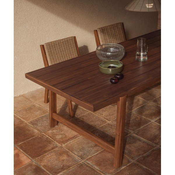 Záhradný jedálenský stôl s doskou z akácie 100x200 cm Itani – Kave Home-image-3