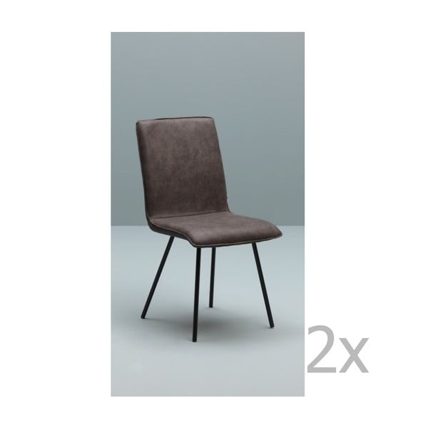 Sada 2 tmavohnedých stoličiek Design Twist Moen