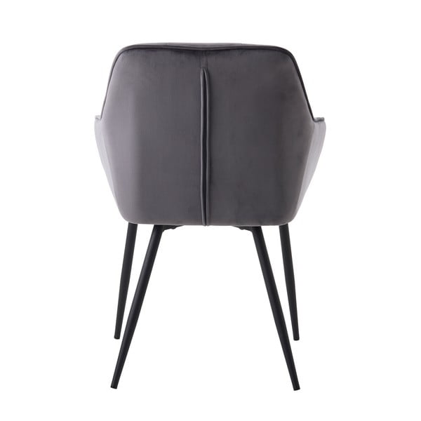 Sivé čalúnené jedálenské kreslá v súprave s podrúčkami 2 ks Nolan Square – Unique Furniture-image-4