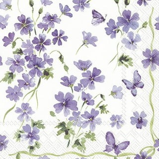 Papierové obrúsky v súprave 20 ks Purple Spring - IHR
