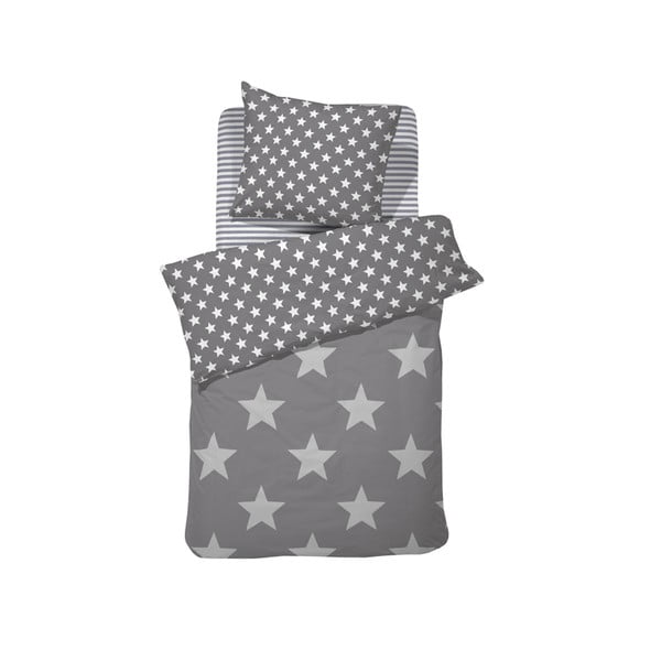 Sivé bavlnené posteľné obliečky Damai Starville Grey, 200 × 140 cm
