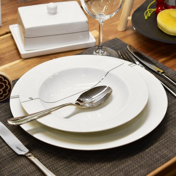 Antikoro príbor 24 ks v striebornej farbe Mirror – Orion-image-1