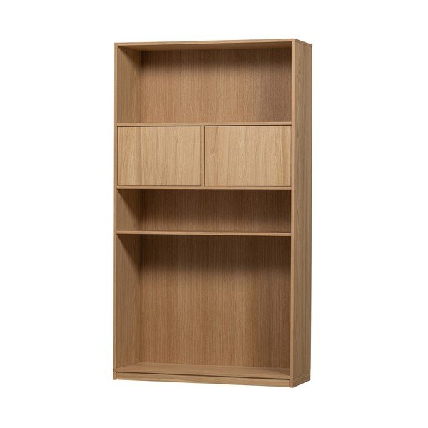 Modulárna knižnica v dekore duba v prírodnej farbe 110x199 cm Modulair – vtwonen