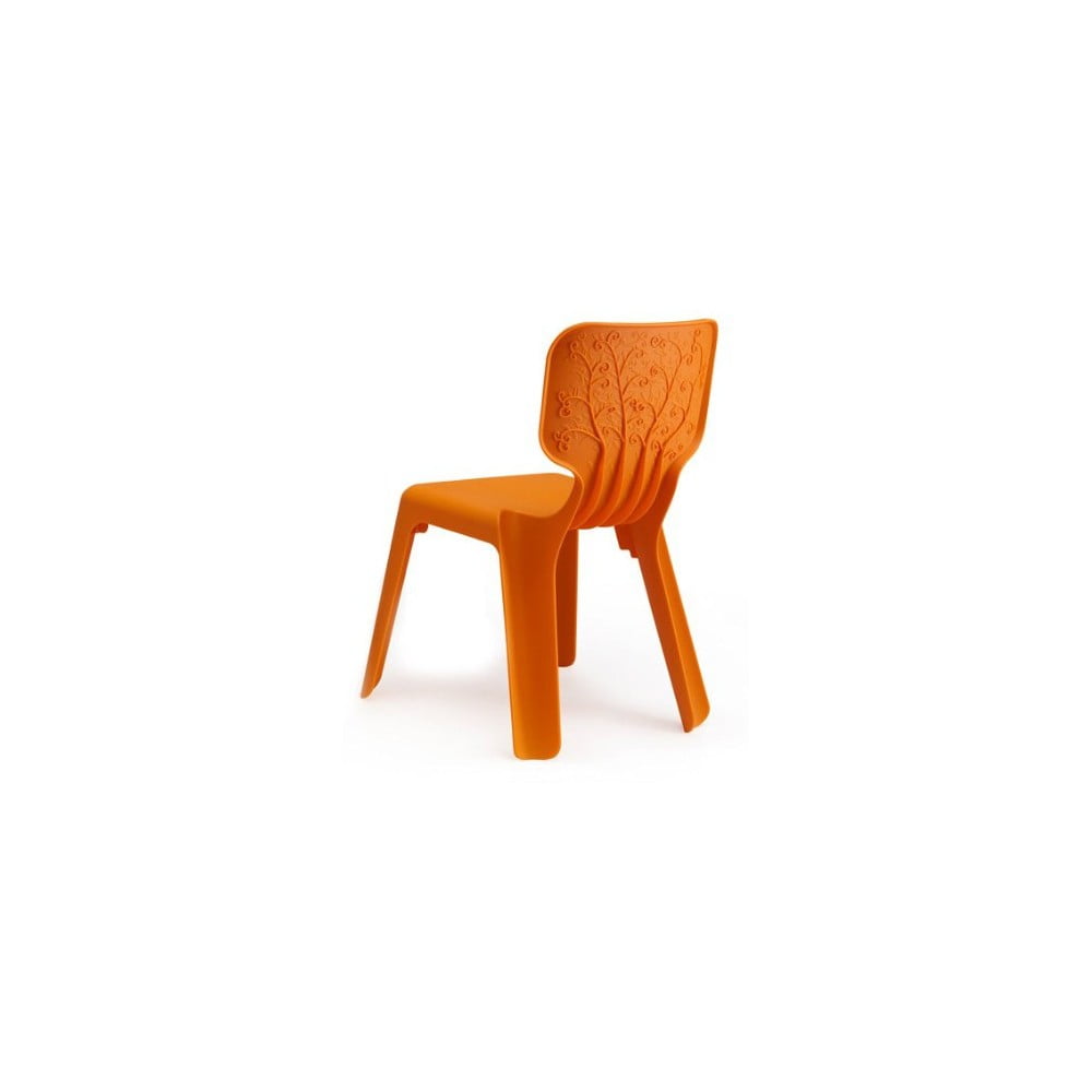 Stohovateľná detská stolička Alma, oranžová