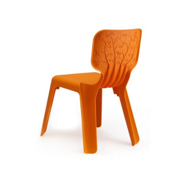 Stohovateľná detská stolička Alma, oranžová