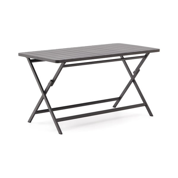 Kovový záhradný jedálenský stôl 70x140 cm Torreta – Kave Home-image-2