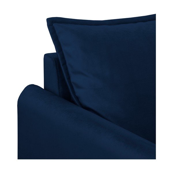 Tmavomodré zamatové kreslo Juli – Ropez-image-4