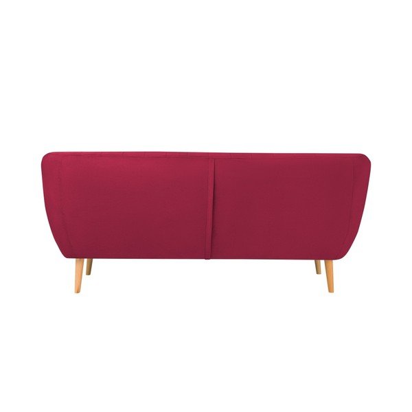 Tmavoružová zamatová pohovka Mazzini Sofas Sardaigne, 188 cm-image-3