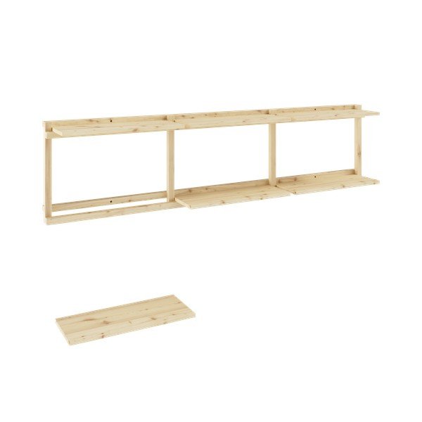 Nástenná knižnica z borovicového dreva v prírodnej farbe 192x47,5 cm Groove – Karup Design-image-4