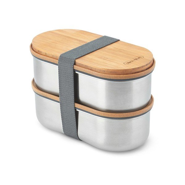 Delený desiatový box 2 ks Bento – Black + Blum-image-3