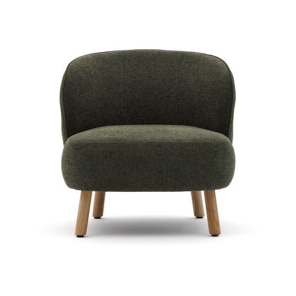 Zelené ženilkové kreslo Ulit – Kave Home-image-2