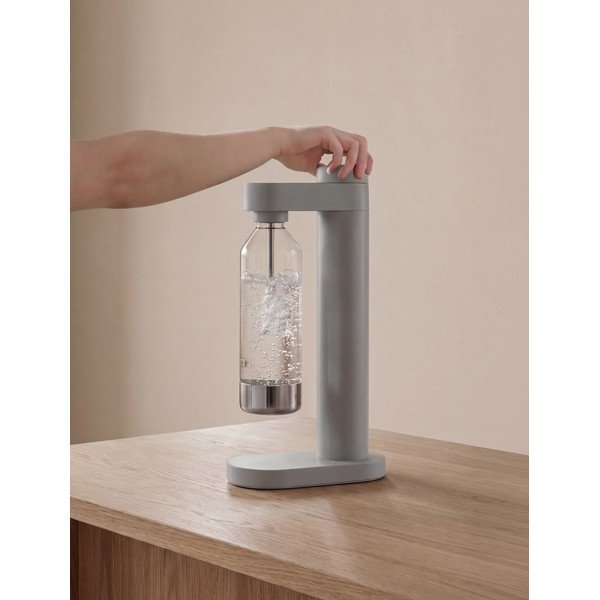 Sivý výrobník sódy z nehrdzavejúcej ocele Brus – Stelton-image-1