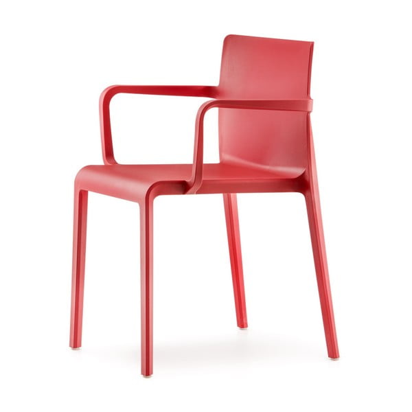Červená stolička s opierkou Pedrali Volt