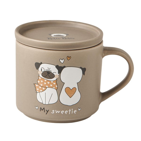 Béžovo-svetlohnedé porcelánové hrnčeky v súprave 2 ks 35 ml – Brandani-image-2