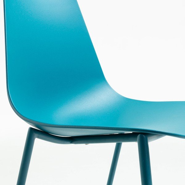 Tyrkysovomodrá jedálenská stolička Kave Home Wassu-image-4