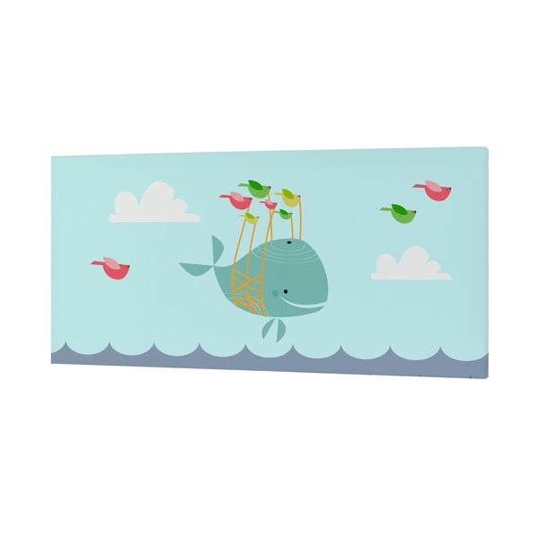Nástenný obrázok Whale Ride, 27 × 54 cm