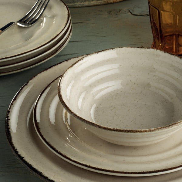 24-dielna súprava béžového porcelánového riadu Kütahya Porselen Basis-image-1