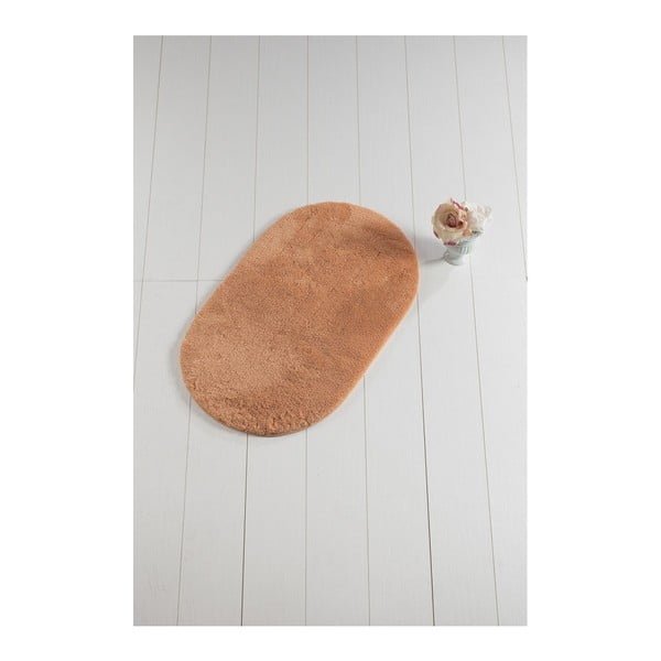 Lososová kúpeľňová predložka Minto Lento, 100 × 60 cm